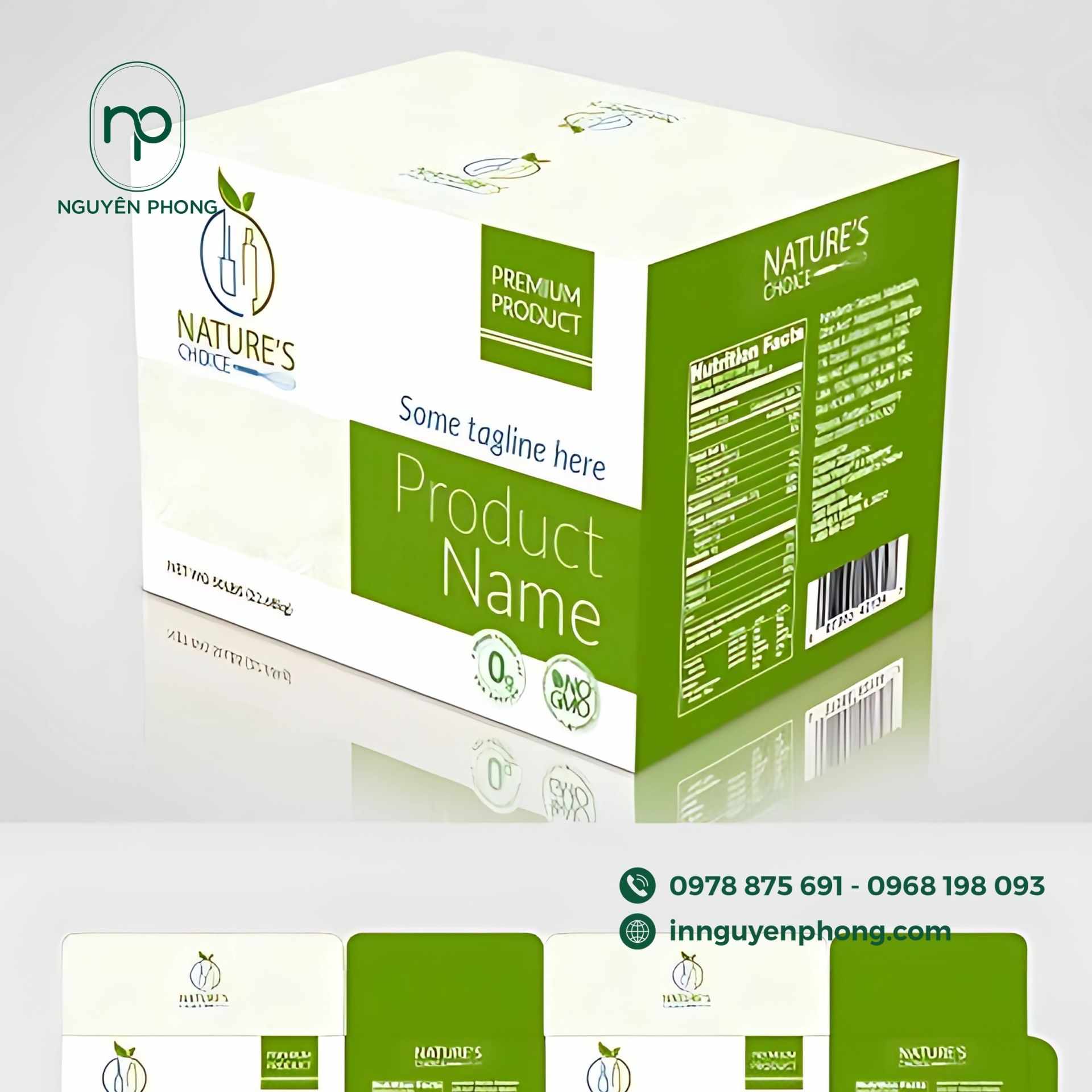 In logo dương bản trên hộp giấy